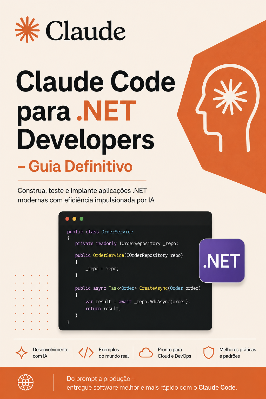 Capa do ebook Claude Code para Devs .NET
